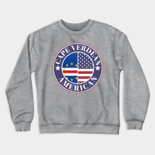 Proud Cape Verdean-American Badge - Cape Verde Flag Crewneck Sweatshirt